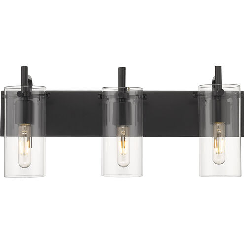 Auralume Press LED 24 inch Matte Black Bath Vanity Light Wall Light