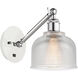 Ballston Dayton 1 Light 6 inch White and Polished Chrome Sconce Wall Light