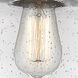 Aditi X-Large Bell 1 Light 12 inch Brushed Brass Flush Mount Ceiling Light in Seedy Glass, Aditi