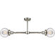 Franklin Restoration Beacon 2 Light 23 inch Brushed Satin Nickel Chandelier Ceiling Light in Seedy Glass, Franklin Restoration