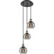Ballston Rochester 3 Light 12.38 inch Black Antique Brass Cord Hung Multi Pendant Ceiling Light