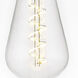 Edison Bristol Glass 1 Light 12 inch Oil Rubbed Bronze Semi-Flush Mount Ceiling Light in Clear Glass