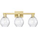 Arcadia Waverly 3 Light 25 inch Satin Gold Bath Vanity Light Wall Light