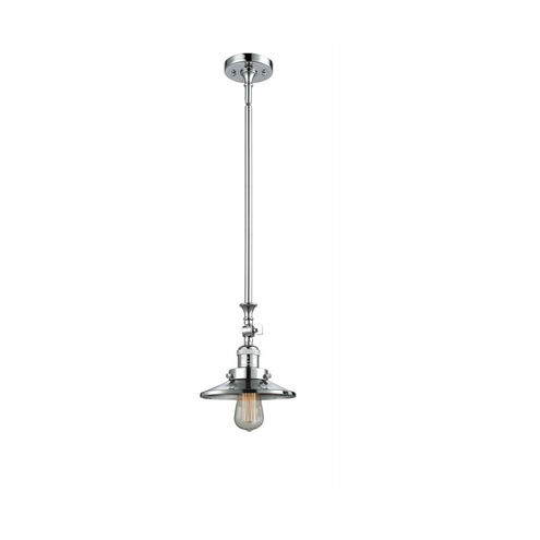 Franklin Restoration Railroad 1 Light 8 inch Polished Chrome Mini Pendant Ceiling Light, Franklin Restoration