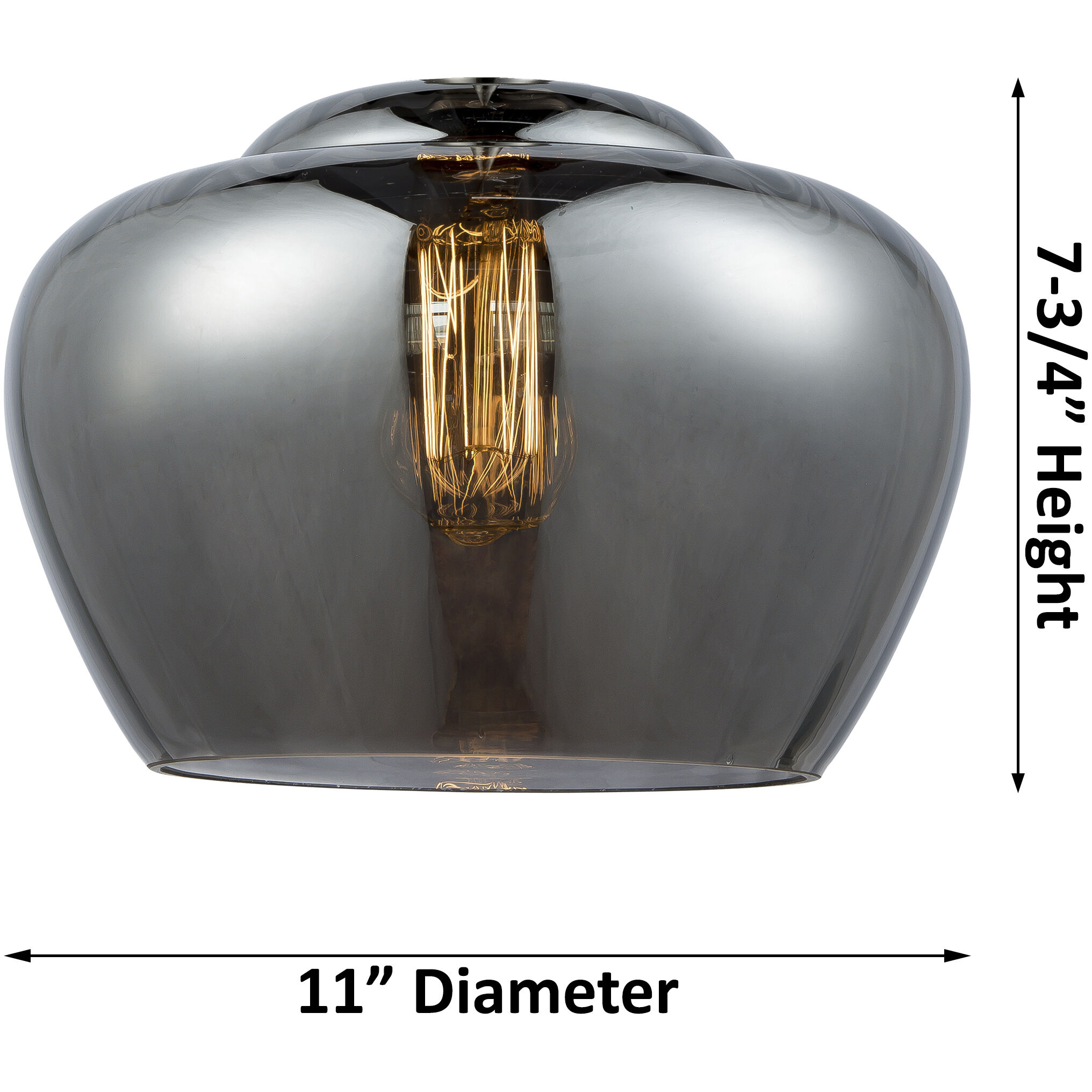 Large Fenton Smoke Glass