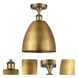 Ballston Dome 1 Light 9 inch Brushed Brass Semi-Flush Mount Ceiling Light