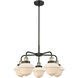 Oxford 5 Light 24.5 inch Black Antique Brass Chandelier Ceiling Light