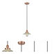 Edison Halophane 1 Light 9 inch Antique Copper Mini Pendant Ceiling Light