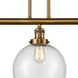 Franklin Restoration X-Large Beacon 3 Light 42 inch Brushed Brass Island Light Ceiling Light in Seedy Glass, Franklin Restoration