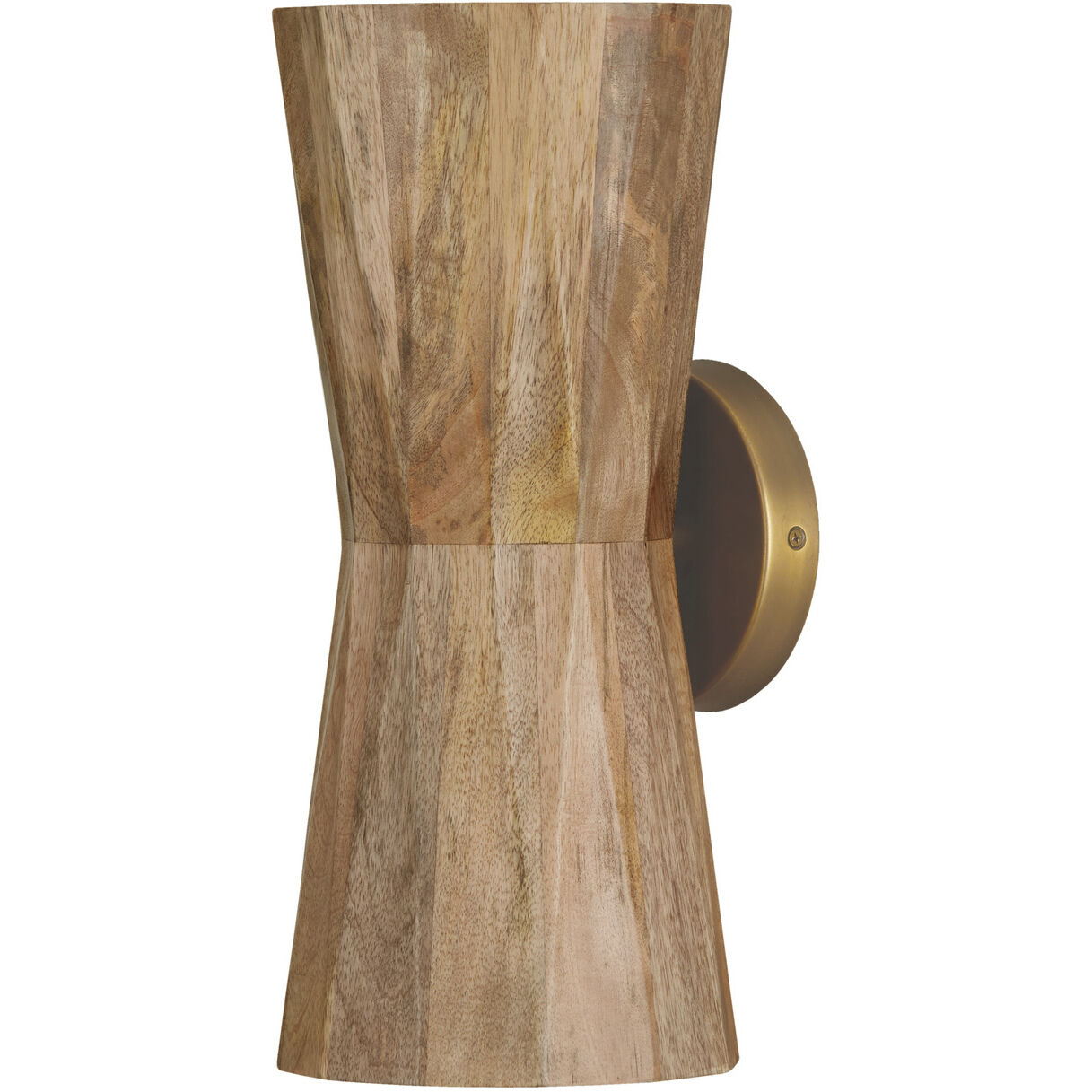 Nadeau 2 Light 6.5 inch Light Wood and Patinaed Brass Sconce Wall Light