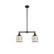 Franklin Restoration Small Bell Cage 2 Light 21 inch Matte Black Chandelier Ceiling Light in Matte White Glass, Franklin Restoration