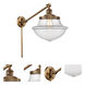 Large Oxford 20 inch 60.00 watt Brushed Brass Swing Arm Wall Light, Franklin Restoration
