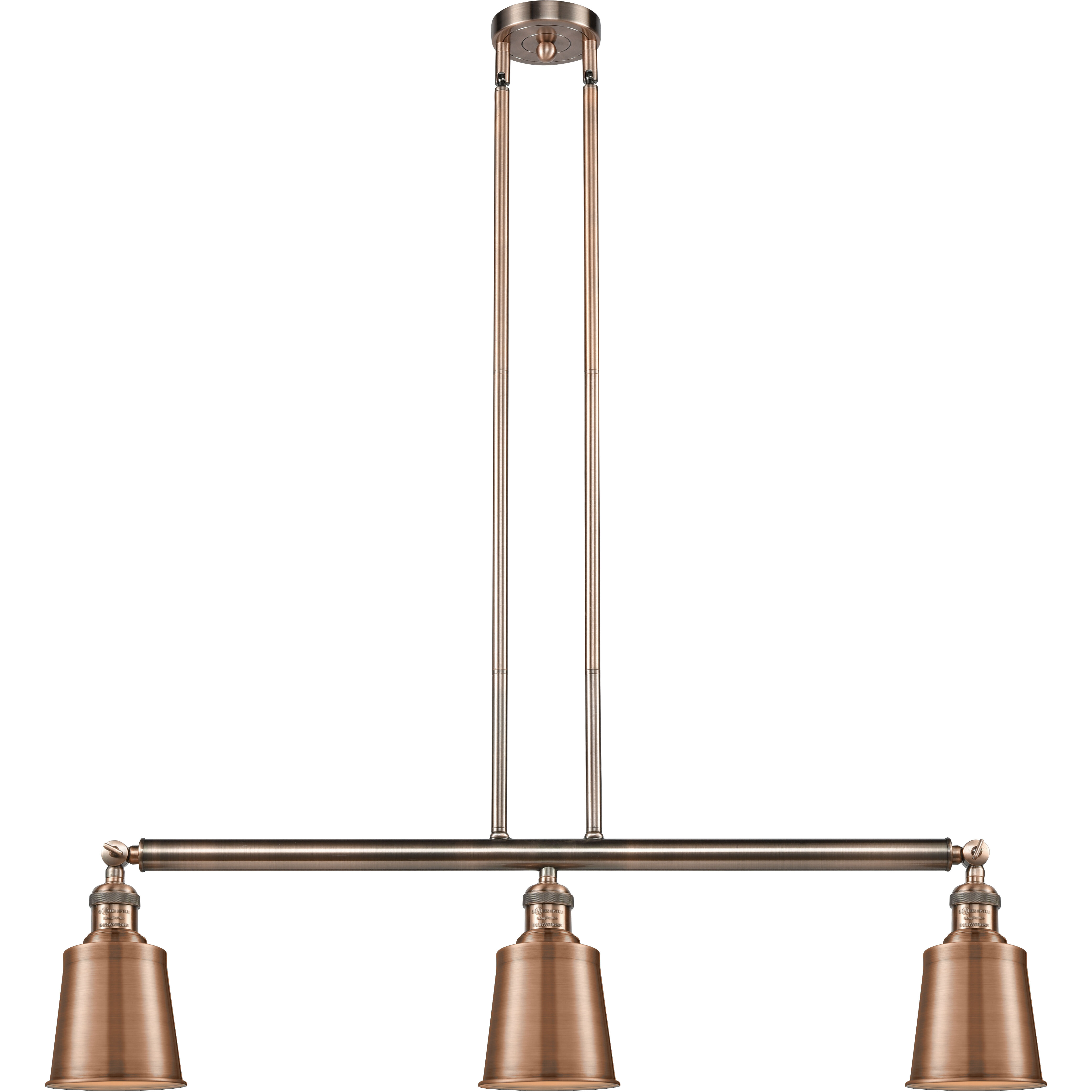 Franklin Restoration Addison LED 38 inch Antique Copper Island Light Ceiling Light, Franklin Restoration