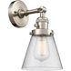 Franklin Restoration Small Cone LED 6 inch Brushed Satin Nickel Sconce Wall Light, Franklin Restoration