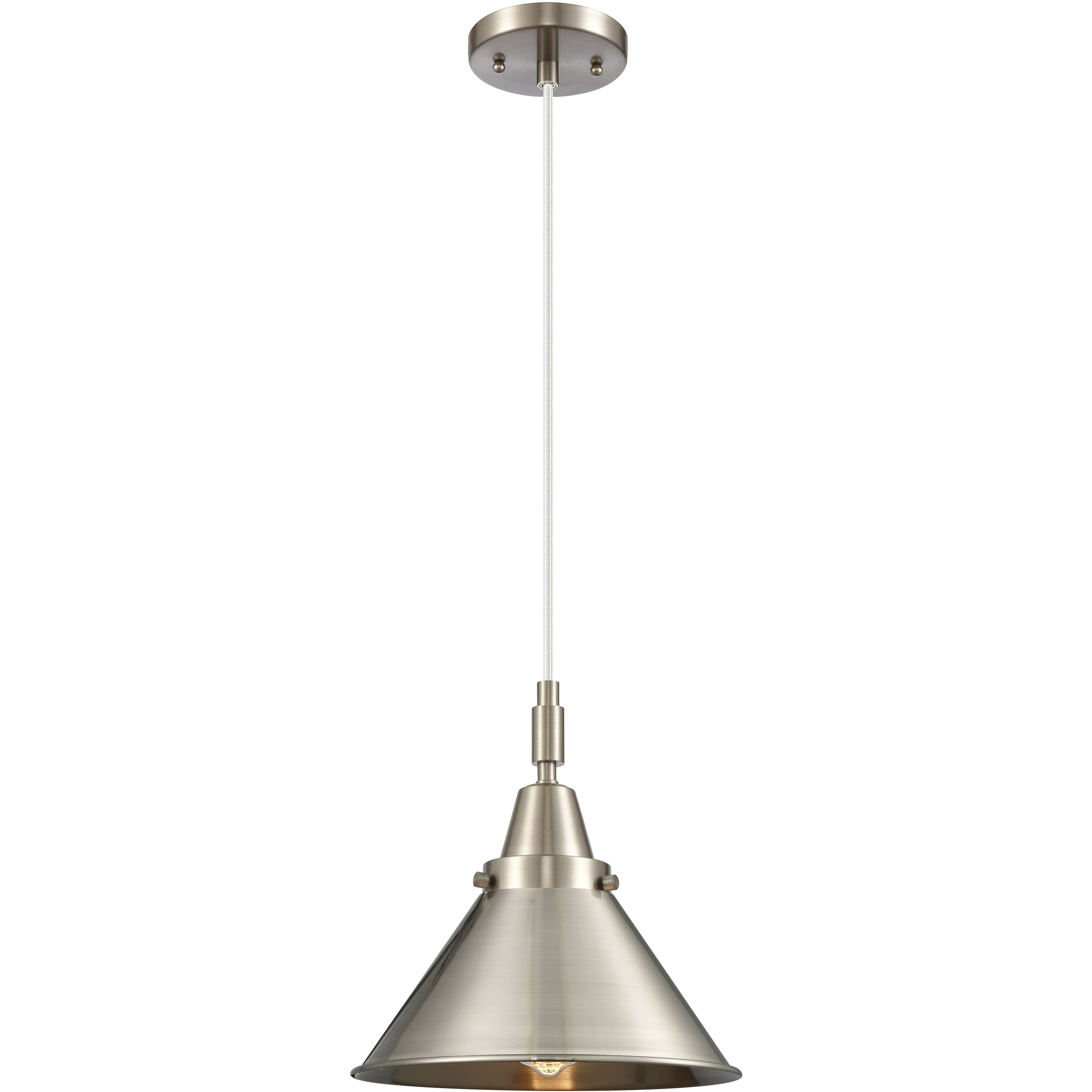 Downtown Urban Briarcliff 1 Light 10 inch Brushed Satin Nickel Mini Pendant Ceiling Light