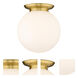Beacon 1 Light 15.75 inch Satin Gold Flush Mount Ceiling Light