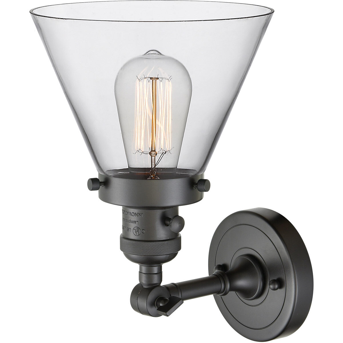 Franklin Restoration Large Cone LED 8 inch Oil Rubbed Bronze Sconce Wall Light, Franklin Restoration