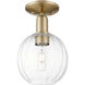 Downtown Urban Preston 1 Light 7 inch Champagne Bronze Semi-Flush Mount Ceiling Light in Clear