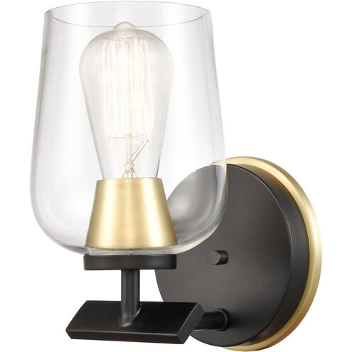 Remy LED 4.5 inch Black Satin Brass Bath Vanity Light Wall Light
