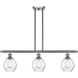 Ballston Small Waverly 3 Light 36 inch Brushed Satin Nickel Island Light Ceiling Light, Ballston