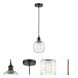 Edison Belfast LED 6 inch Matte Black Mini Pendant Ceiling Light