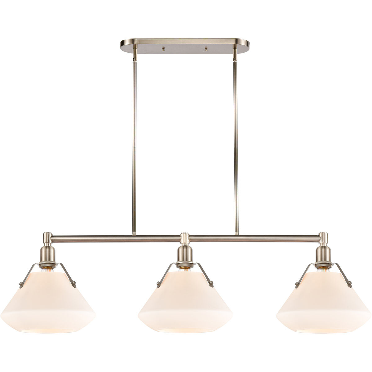 Luna 3 Light 41.75 inch Satin Nickel Island Light Ceiling Light