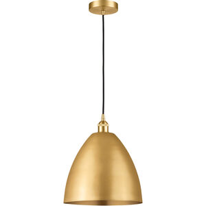 Edison Dome 1 Light 12 inch Satin Gold Mini Pendant Ceiling Light
