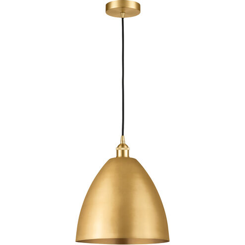 Edison Dome LED 12 inch Satin Gold Mini Pendant Ceiling Light