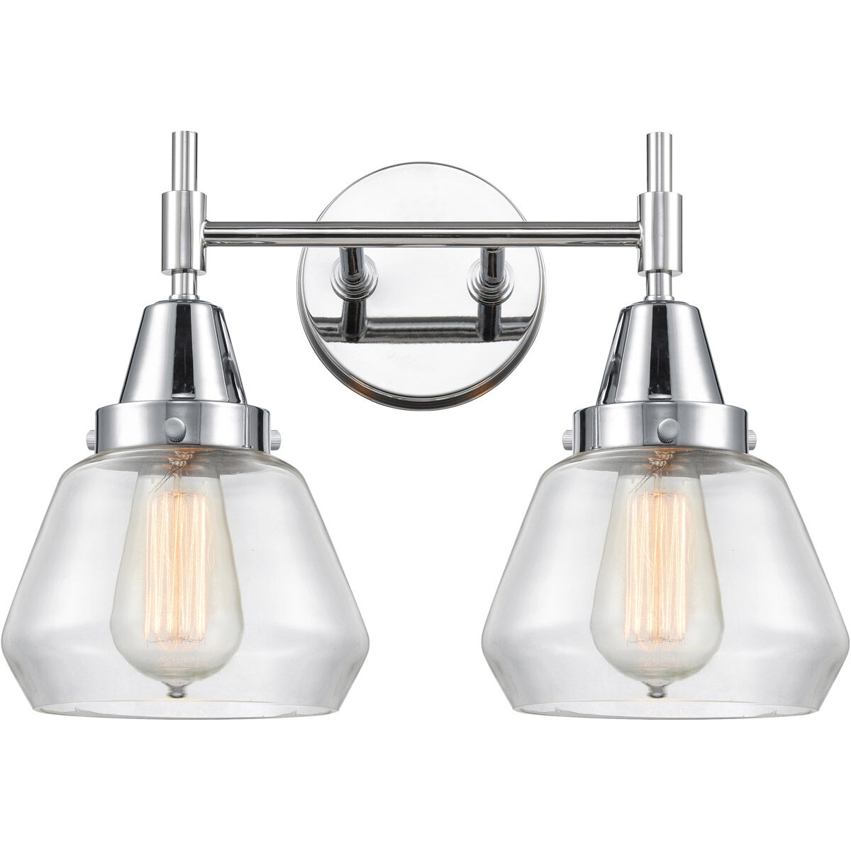 Caden 2 Light 16 inch Polished Chrome Bath Vanity Light Wall Light in Clear Glass