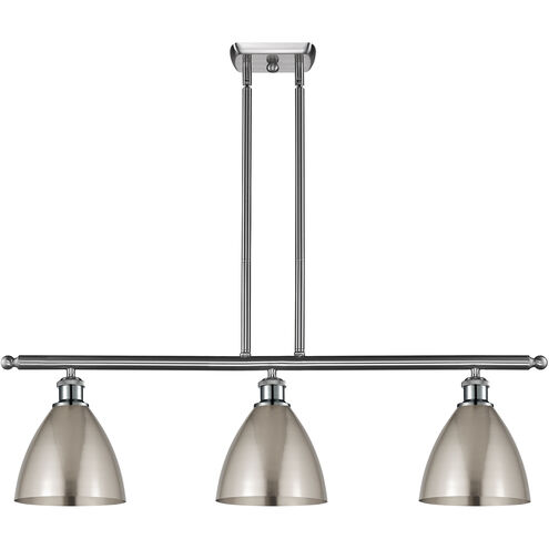 Ballston Dome 3 Light 36 inch Brushed Satin Nickel Island Light Ceiling Light
