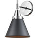 Caden LED 8 inch Polished Chrome Sconce Wall Light in Matte Black