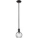 Arcadia Athens Water Glass 1 Light 6 inch Matte Black Mini Pendant Ceiling Light