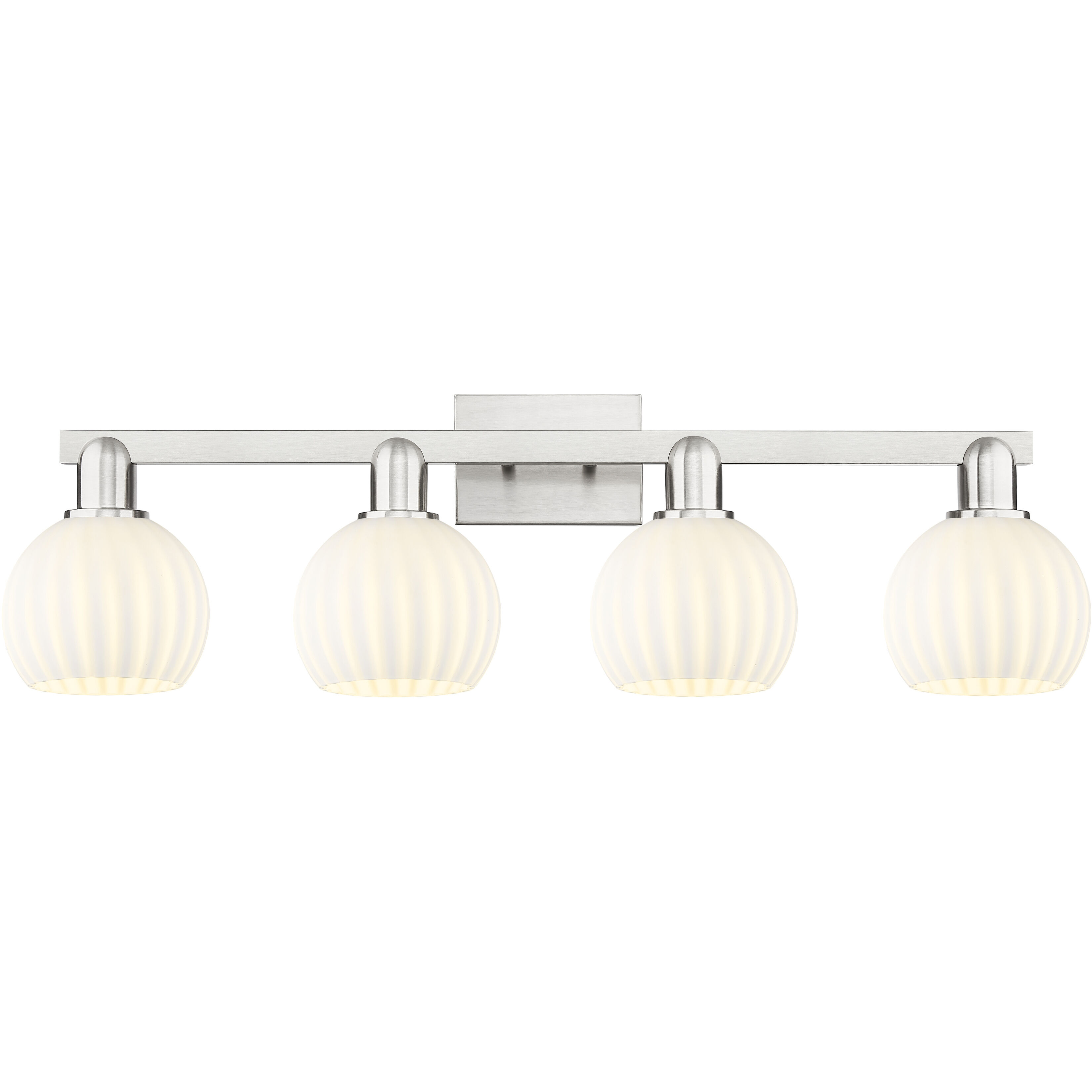 Arcadia White Venetian 4 Light 33.00 inch Bathroom Vanity Light