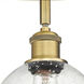 Athens 3 Light 17.75 inch Brushed Brass Flush Mount Ceiling Light in Seedy