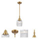 Franklin Restoration Colton LED 6 inch Brushed Brass Mini Pendant Ceiling Light