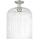 Downtown Urban Bridal Veil 1 Light 12 inch Brushed Satin Nickel Semi-Flush Mount Ceiling Light in Clear