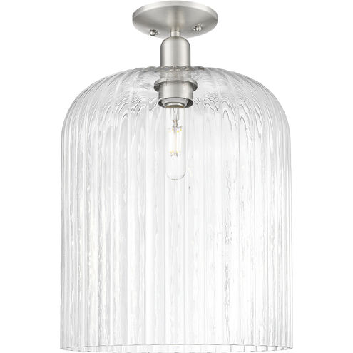 Downtown Urban Bridal Veil 1 Light 12 inch Brushed Satin Nickel Semi-Flush Mount Ceiling Light in Clear