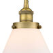 Edison Cone LED 8 inch Brushed Brass Mini Pendant Ceiling Light