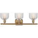Ballston Dayton LED 26 inch Brushed Brass Bath Vanity Light Wall Light in Clear Glass, Ballston