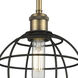 Lake Placid 1 Light 8 inch Brushed Brass Pendant Ceiling Light