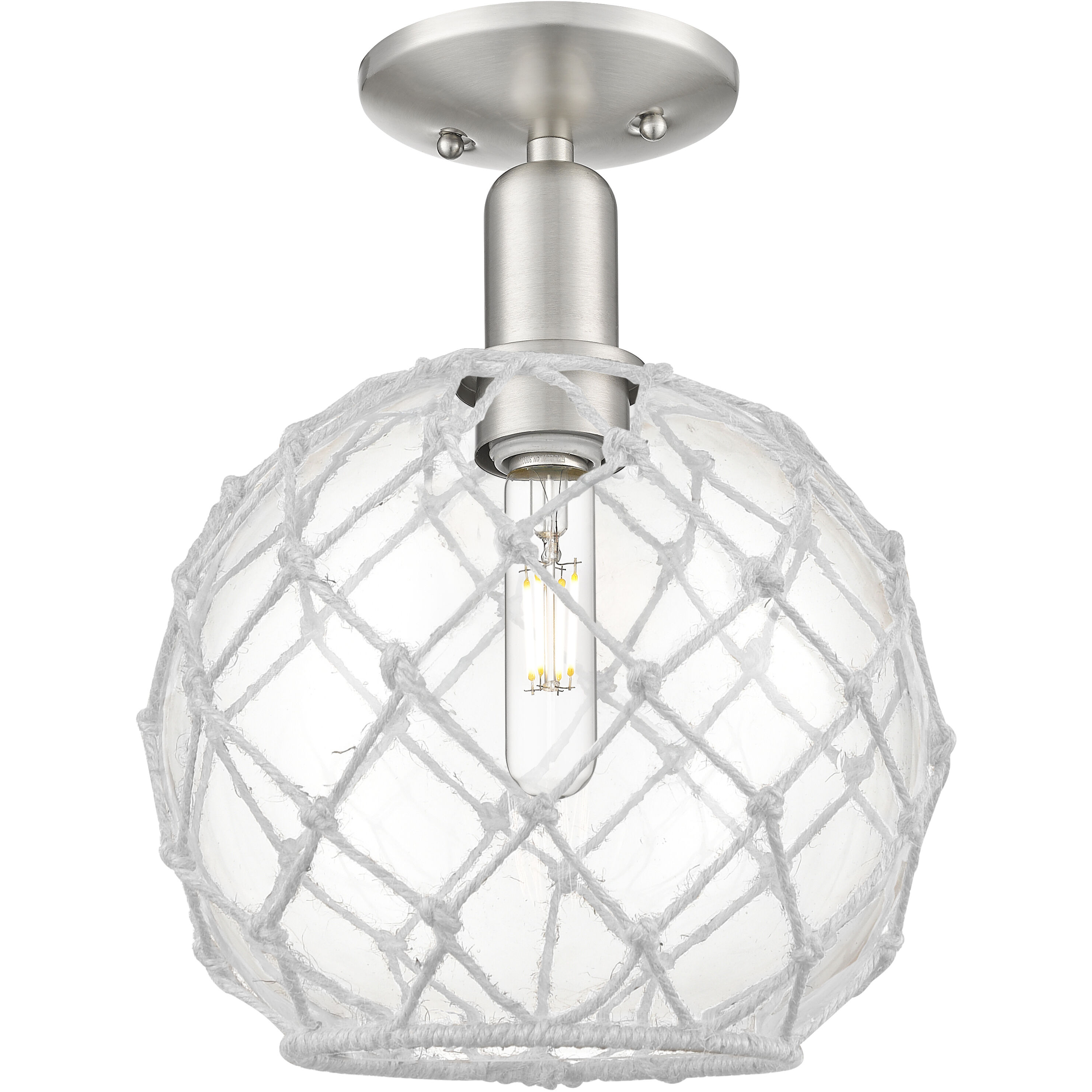 Arcadia Farmhouse Rope 1 Light 10.00 inch Semi-Flush Mount