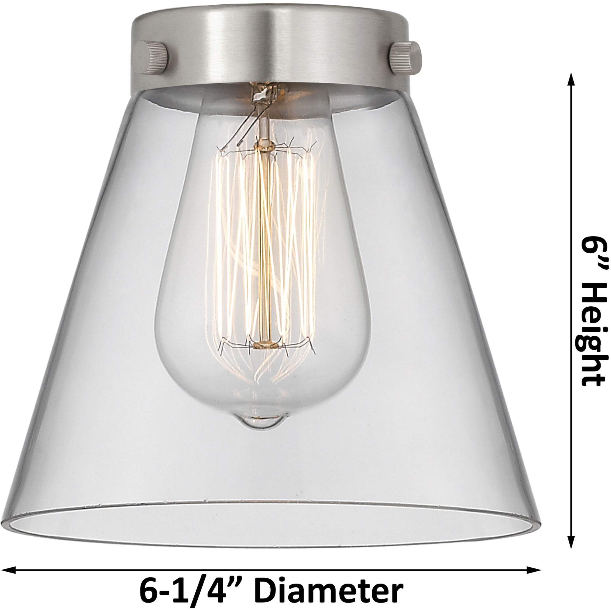 Nouveau Small Cone 1 Light 6 inch Black Polished Nickel Sconce Wall Light in Plated Smoke Glass, Nouveau