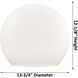 Ballston Athens LED 13.75 inch White and Polished Chrome Pendant Ceiling Light in Seedy Glass