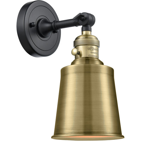 Franklin Restoration Addison LED 5 inch Black Antique Brass Sconce Wall Light, Franklin Restoration