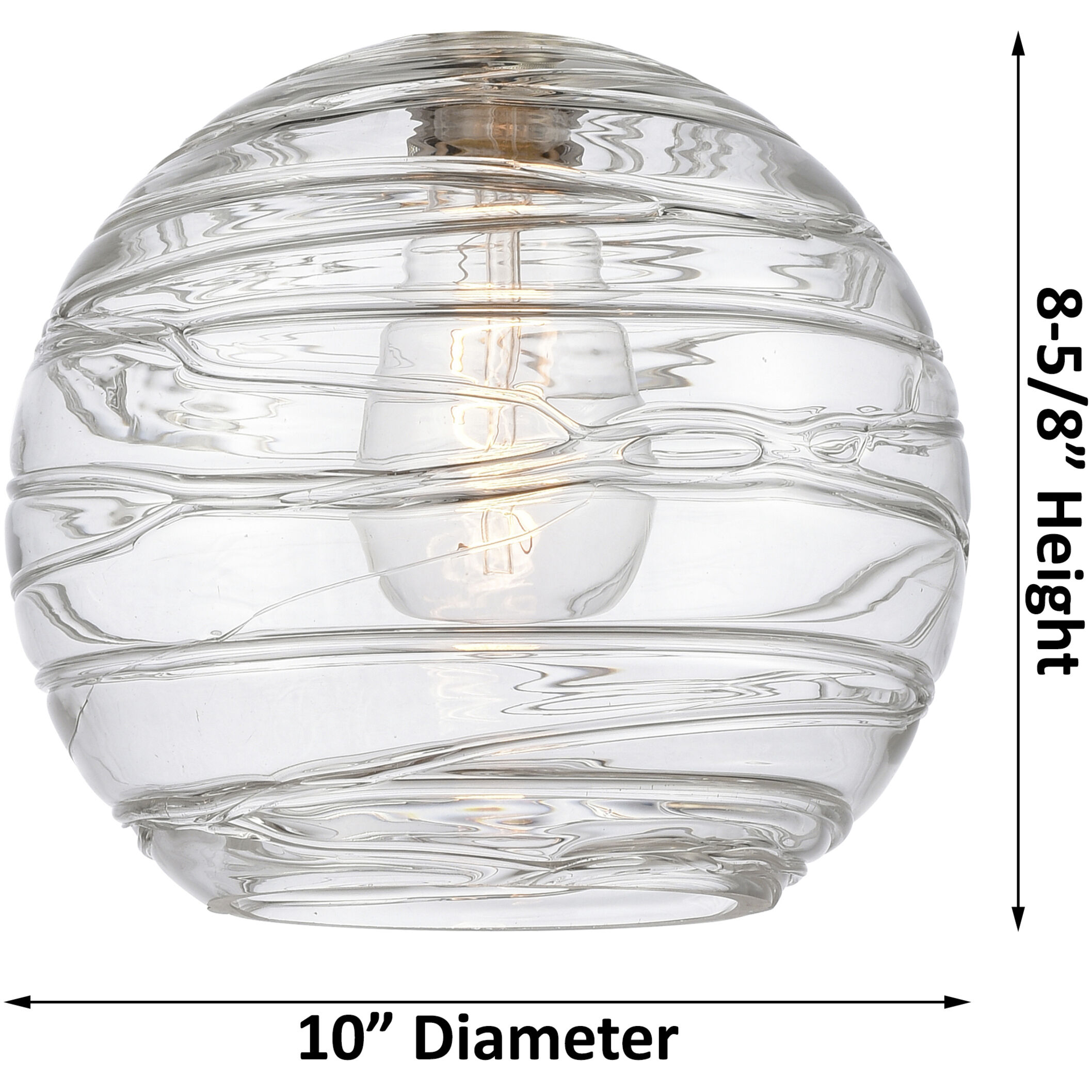 Edison Athens Deco Swirl 1 Light 10 inch Brushed Brass Cord Hung Mini Pendant Ceiling Light