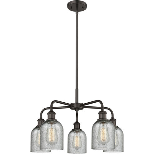 Caledonia 5 Light 23 inch Oil Rubbed Bronze Chandelier Ceiling Light in Charcoal