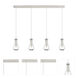 Owego 4 Light 48.88 inch Polished Nickel Linear Pendant Ceiling Light in Clear Glass