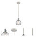 Ballston Athens Water Glass LED 6 inch White and Polished Chrome Mini Pendant Ceiling Light