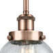 Ballston Beacon 1 Light 6 inch Antique Copper Pendant Ceiling Light in Seedy Glass