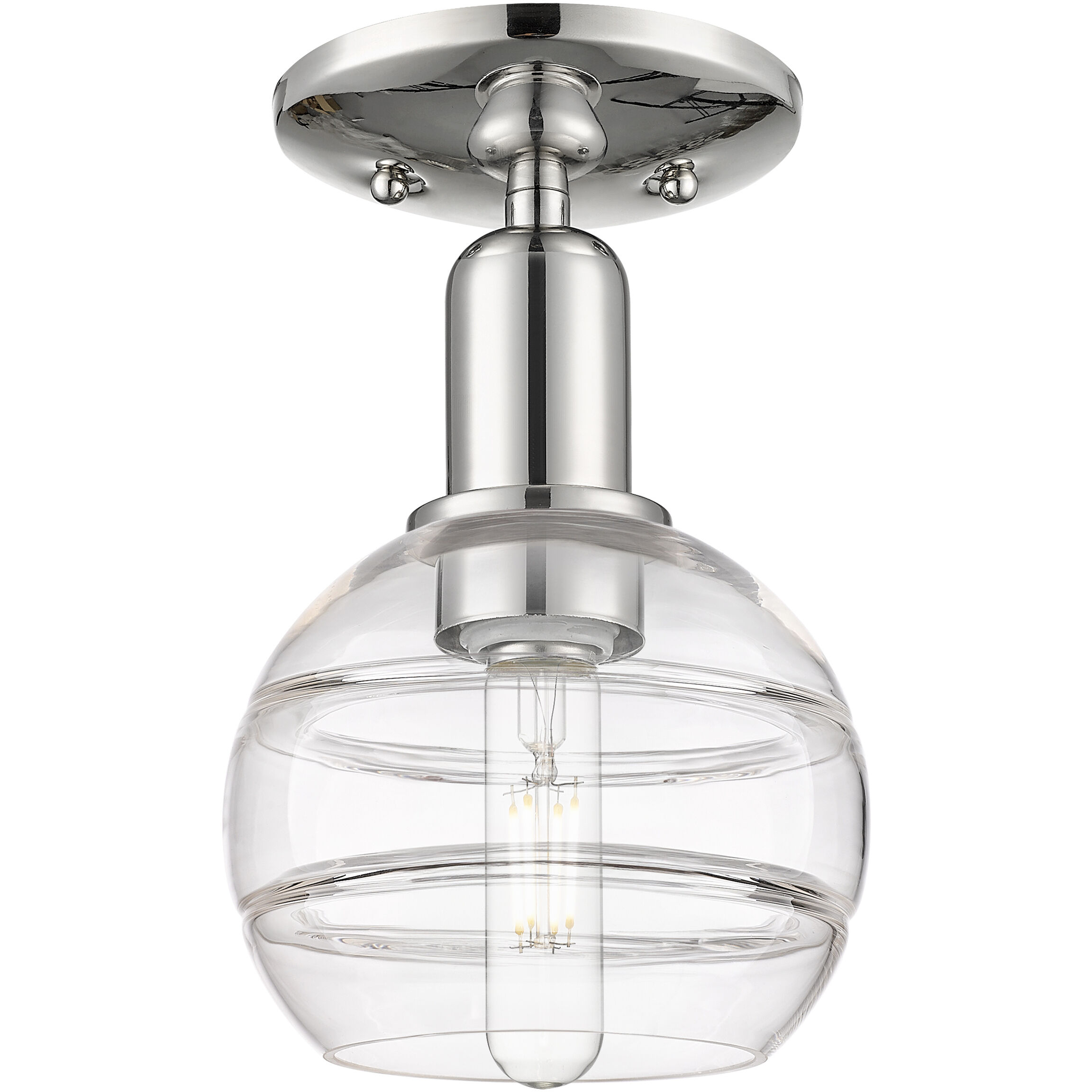 Arcadia Rochester 1 Light 5.88 inch Semi-Flush Mount